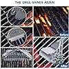 Grill Brush and Scraper Bristle Free, Grill Brush for Outdoor Grill, 17" Stainless Steel BBQ Brush for Grill Cleaning, Grill Accessories Gifts for Men, Hooks Included