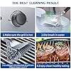 Grill Brush and Scraper Bristle Free, Grill Brush for Outdoor Grill, 17" Stainless Steel BBQ Brush for Grill Cleaning, Grill Accessories Gifts for Men, Hooks Included