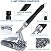 Grill Brush and Scraper Bristle Free, Grill Brush for Outdoor Grill, 17" Stainless Steel BBQ Brush for Grill Cleaning, Grill Accessories Gifts for Men, Hooks Included