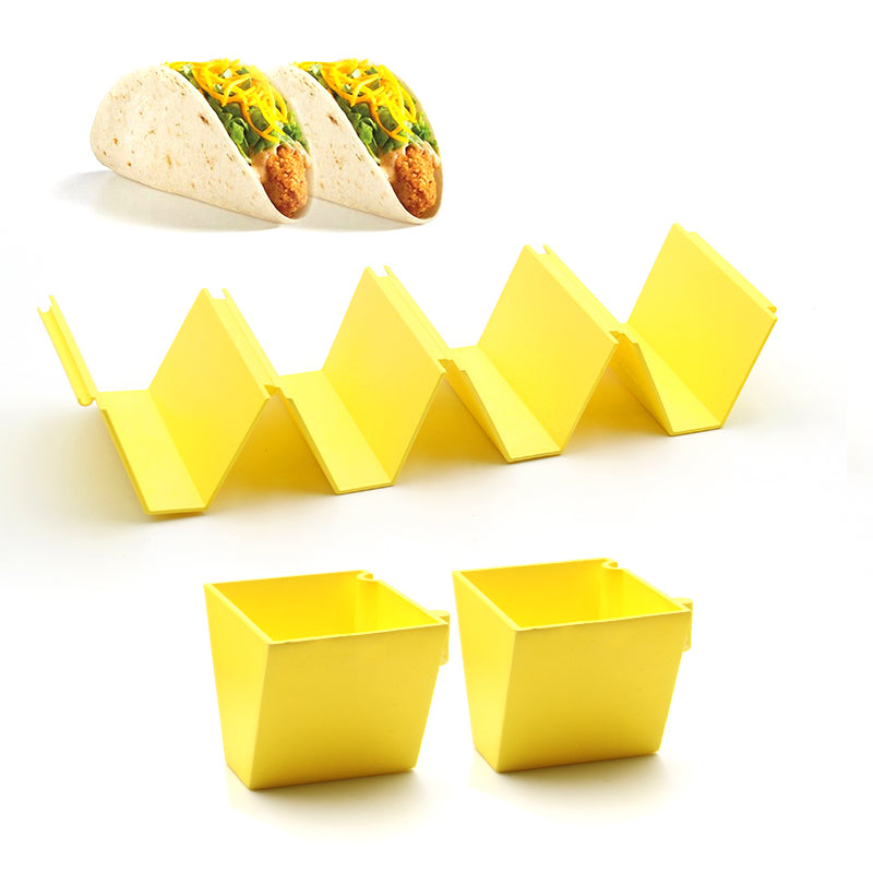 Mexican Detachable Taco Holder Chicano Burritos Burito Hot Dog Tray Taco Tuesday kitchen gadgets with Condiment Dish